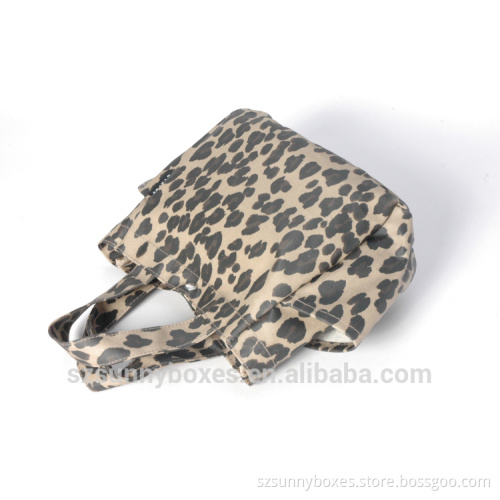GuangDong Latest Designer Cotton leopard office Lady tote Bag handbag